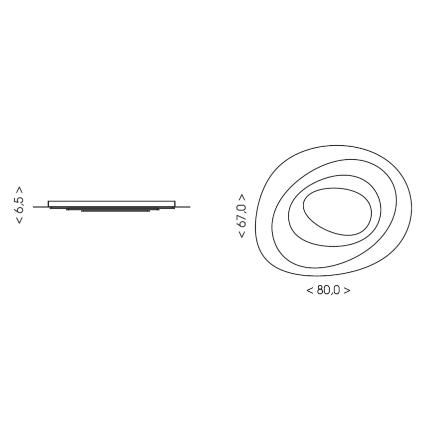Brilagi - LED-dæmpbar loftlampe MODERN MAXI LED/87W/230V 3000-6000K 67x80 cm + fjernbetjening