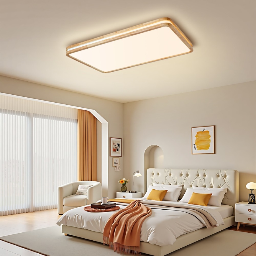 Brilagi - LED dæmpbar loftlampe MOLINA SQUARE LED/128W/230V 3000-6000K eg 90x60 cm + fjernbetjening