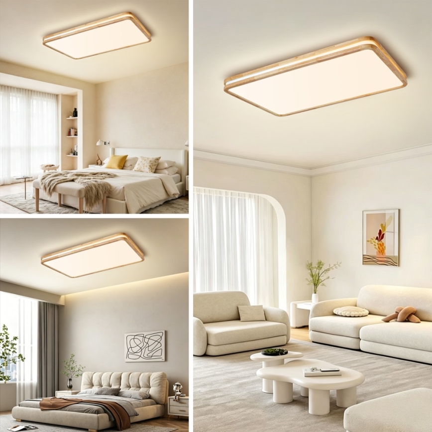Brilagi - LED dæmpbar loftlampe MOLINA SQUARE LED/128W/230V 3000-6000K eg 90x60 cm + fjernbetjening