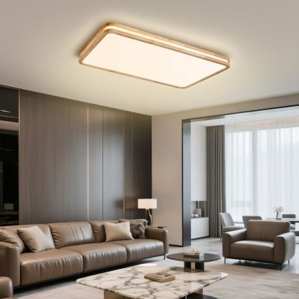 Brilagi - LED dæmpbar loftlampe MOLINA SQUARE LED/128W/230V 3000-6000K eg 90x60 cm + fjernbetjening