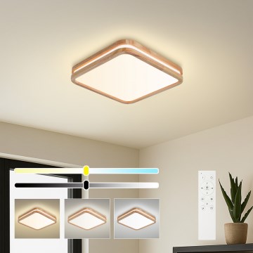 Brilagi - Dæmpbar LED-loftlampe MOLINA SQUARE LED/48W/230V 3000-6000K eg 40x40 cm + fjernbetjening