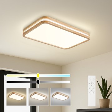 Brilagi - Dæmpbar LED-loftlampe MOLINA SQUARE LED/54W/230V 3000-6000K eg 60x40 cm + fjernbetjening