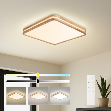Brilagi - Dæmpbar LED-loftlampe MOLINA SQUARE LED/80W/230V 3000-6000K eg 60x60 cm + med fjernbetjening