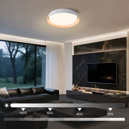 Brilagi - Dæmpbar LED-loftlampe ORINO LED/54W/230V 3000-6000K hvid Ø 43 cm + fjernbetjening