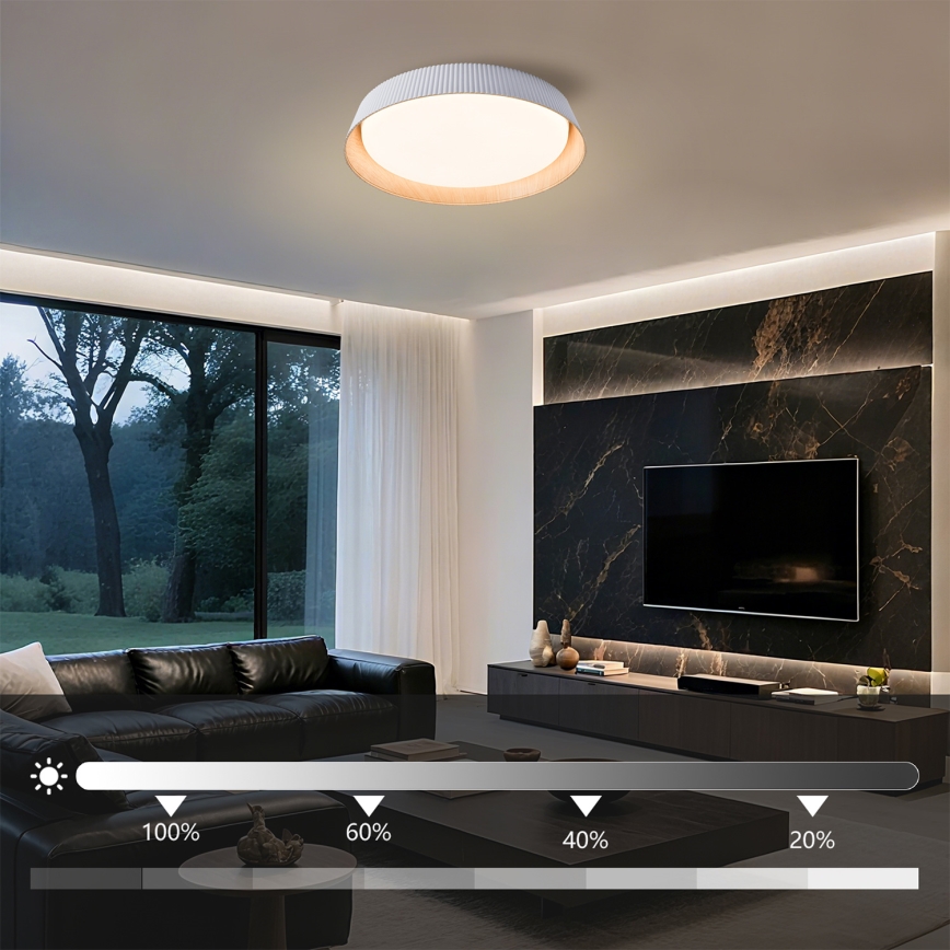 Brilagi - Dæmpbar LED-loftlampe ORINO LED/54W/230V 3000-6000K hvid Ø 43 cm + fjernbetjening