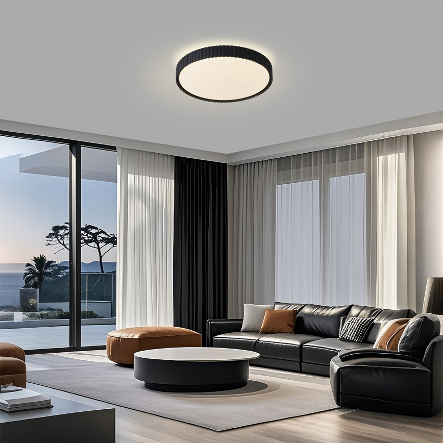 Brilagi - LED dæmpbar loftlampe ORINO LED/54W/230V 3000-6000K sort Ø 43 cm + fjernbetjening