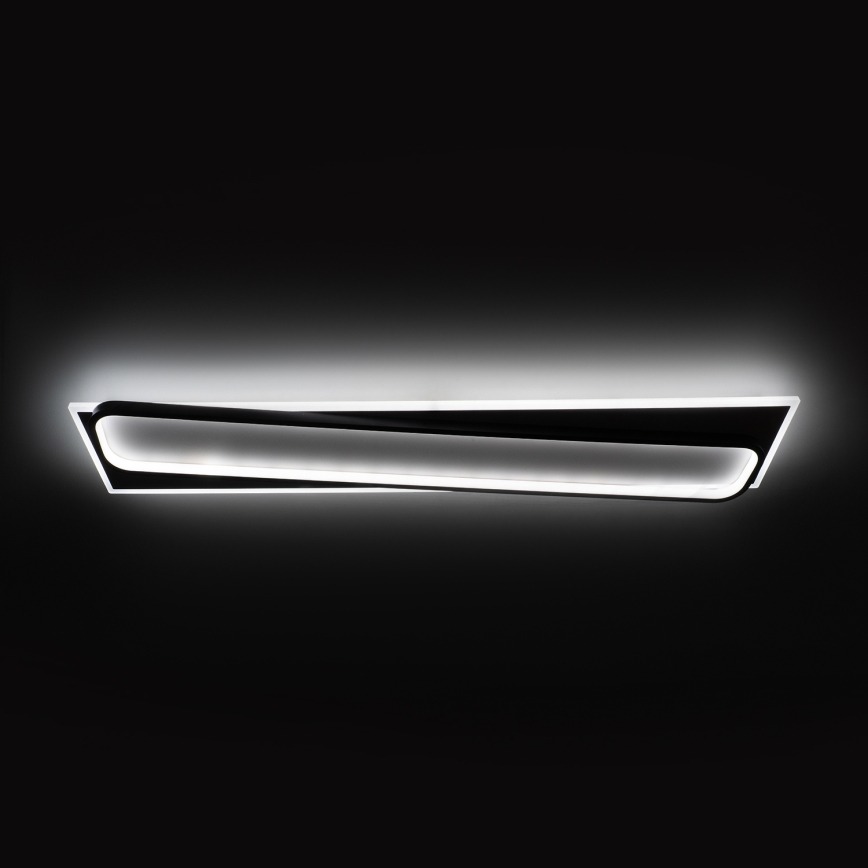 Brilagi - LED dæmpbar loftlampe OUTLINE LED/90W/230V 3000-6000K 18x100 cm hvid/sort + fjernbetjening