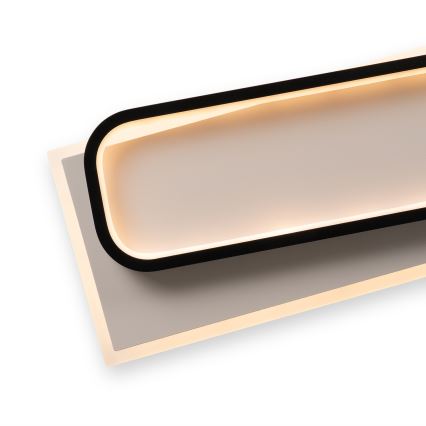 Brilagi - LED dæmpbar loftlampe OUTLINE LED/90W/230V 3000-6000K 18x100 cm hvid/sort + fjernbetjening