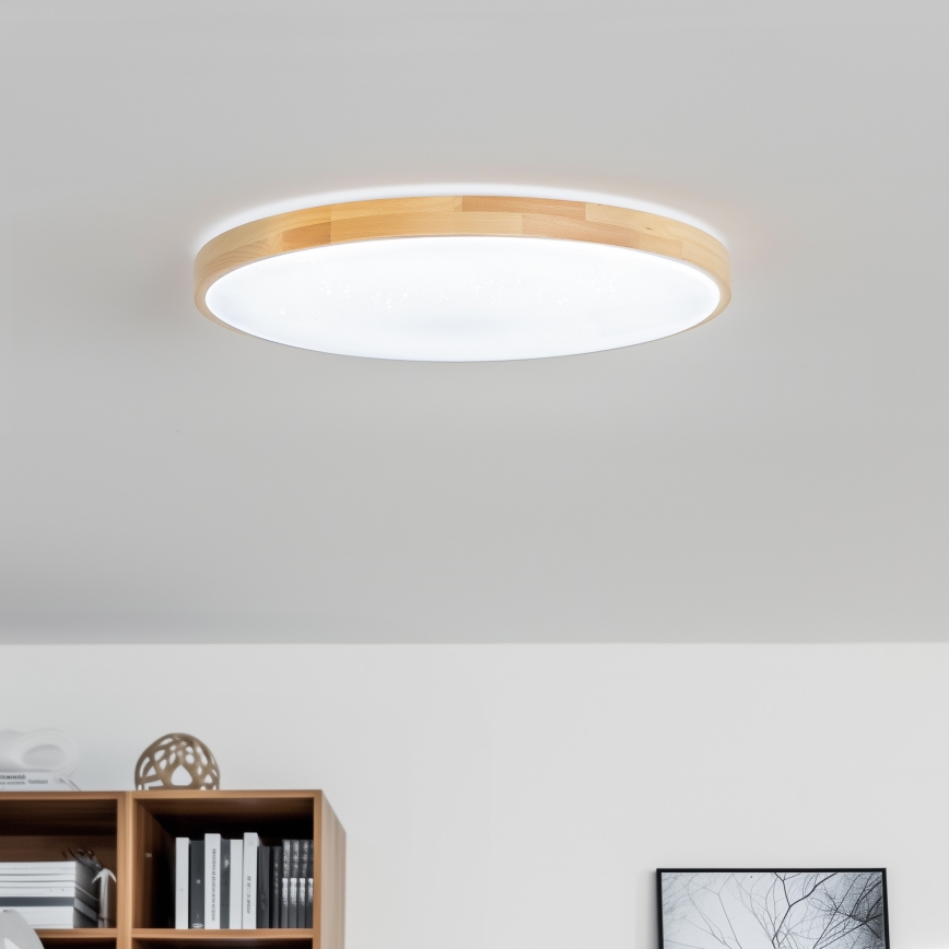 Brilagi - Dæmpbar LED-loftlampe PINE LED/60W/230V Ø 52 cm 3000-6500K + fjernbetjening