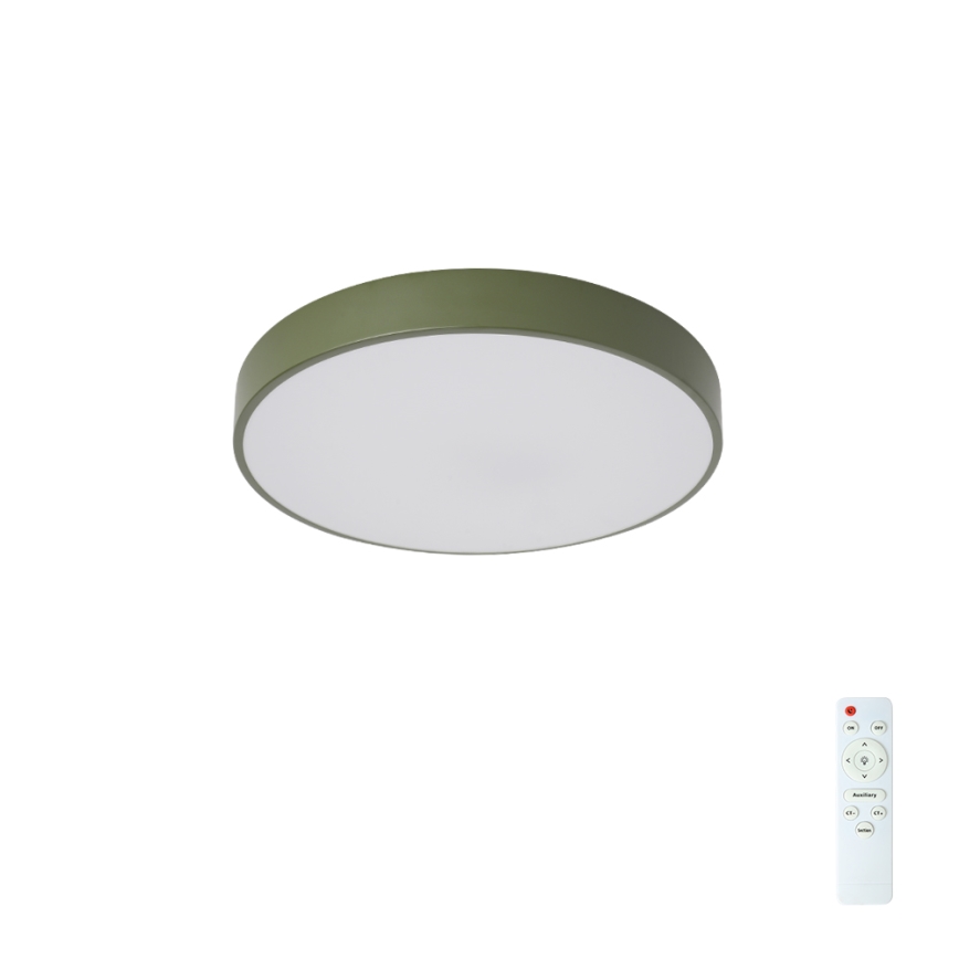 Brilagi - LED dæmpbar loftlampe POOL LED/36W/230V 3000-6000K Ø 30 cm grøn + fjernbetjening