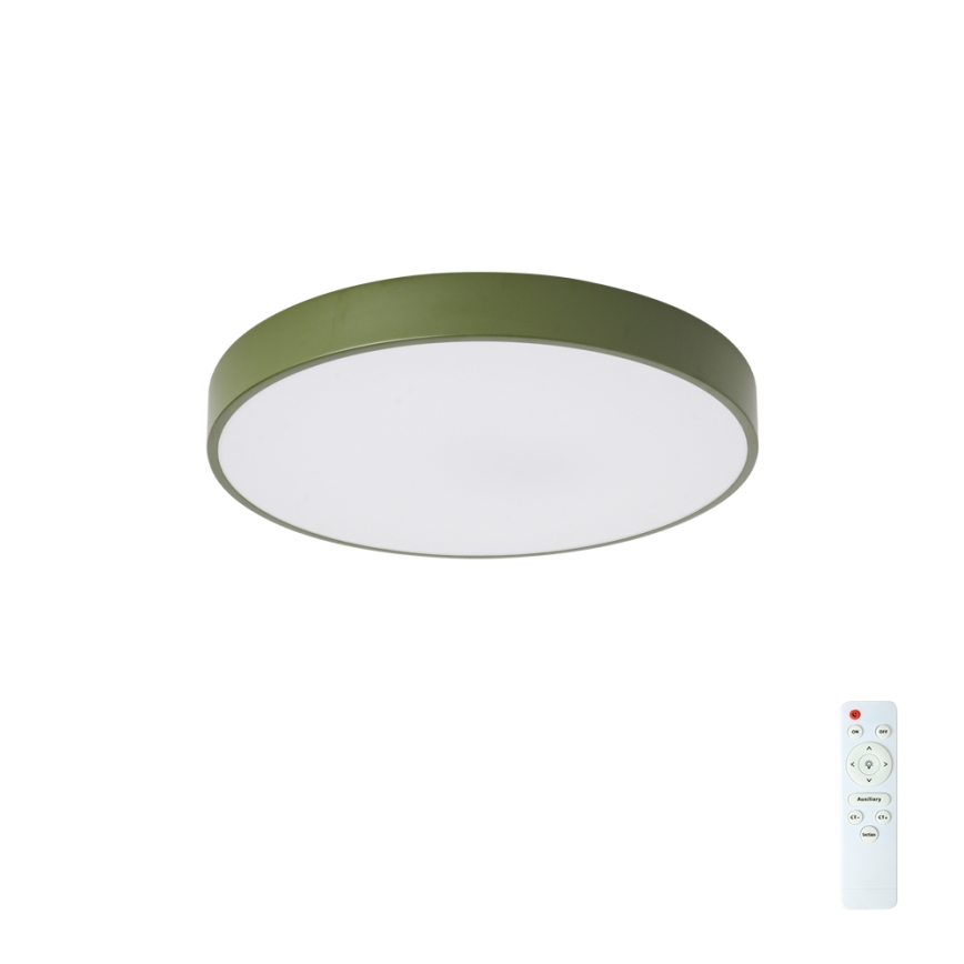 Brilagi - LED-dæmpbar loftlampe POOL LED/48W/230V 3000-6000K Ø 40 cm grøn + fjernbetjening