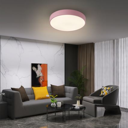 Brilagi - Dæmpbar LED-loftlampe POOL LED/48W/230V 3000-6000K Ø 40 cm rosa + fjernbetjening