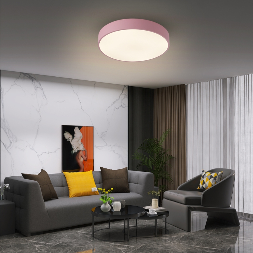 Brilagi - Dæmpbar LED-loftlampe POOL LED/48W/230V 3000-6000K Ø 40 cm rosa + fjernbetjening