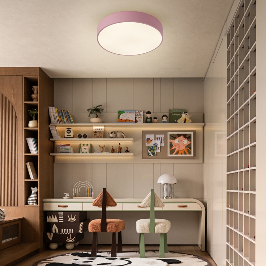 Brilagi - Dæmpbar LED-loftlampe POOL LED/48W/230V 3000-6000K Ø 40 cm rosa + fjernbetjening