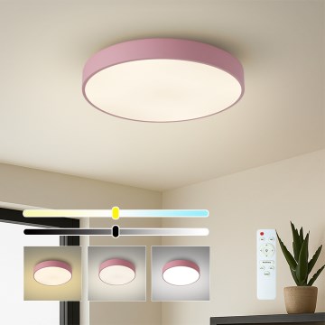 Brilagi - Dæmpbar LED-loftlampe POOL LED/48W/230V 3000-6000K Ø 40 cm rosa + fjernbetjening