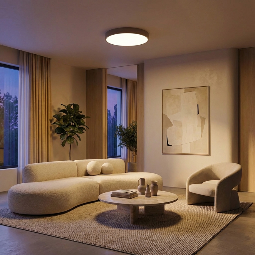 Brilagi - Dæmpbar LED-loftlampe POOL LED/50W/230V 3000-6000K Ø 40 cm beige + fjernbetjening