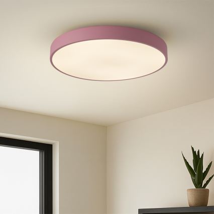 Brilagi - LED dæmpbar loftlampe POOL LED/60W/230V 3000–6000K Ø 50 cm rosa + fjernbetjening