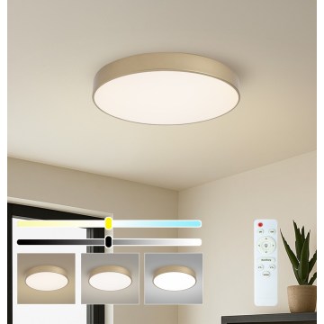 Brilagi - Dæmpbar LED-loftlampe POOL LED/60W/230V 3000-6000K Ø 50 cm guldfarvet + fjernbetjening