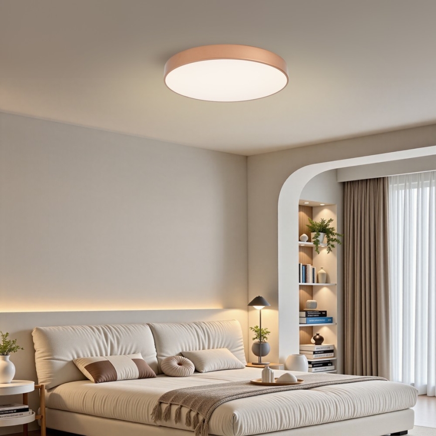 Brilagi - Dæmpbar LED-loftlampe POOL LED/60W/230V 3000-6000K Ø 60 cm bronzefarvet + fjernbetjening