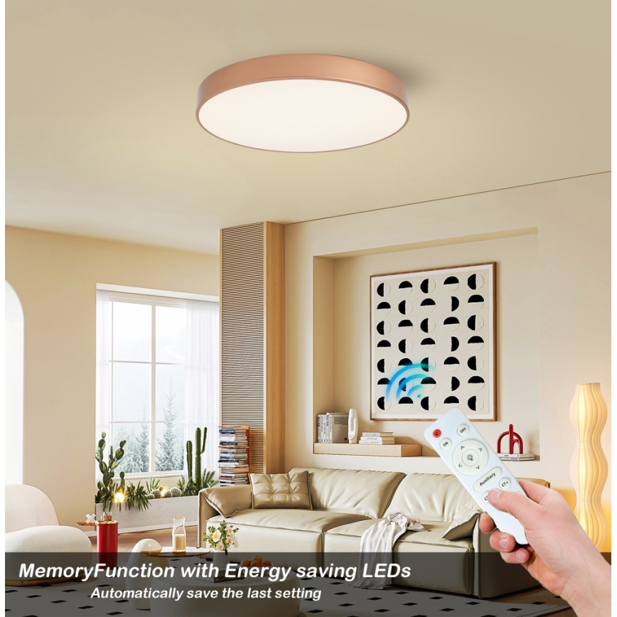 BRILAGI - Dæmpbar LED loftlampe POOL LED/60W/230V 3000-6000K pr. 60 cm kobberfarvet + fjernbetjening