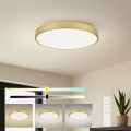 Brilagi - Dæmpbar LED-loftlampe POOL SMART LED/100W/230V 3000-6000K 80 cm guld Wi-Fi Tuya + fjernbetjening