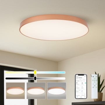 BRILAGI - Dæmpbar LED-loftlampe POOL SMART LED/128W/230V 100 cm 3000-6000K Wi-Fi Tuya bronzefarvet + fjernbetjening