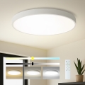 Brilagi - Dæmpbar LED-loftlampe POOL SMART LED/128W/230V 3000–6000K Ø 100 cm Wi-Fi Tuya hvid + fjernbetjening