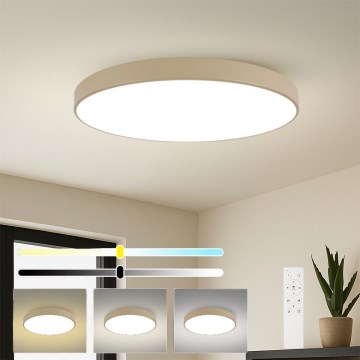 Brilagi - Dæmpbar LED-loftlampe POOL SMART LED/180W/230V 3000-6000K 120 cm beige Wi-Fi Tuya + fjernbetjening