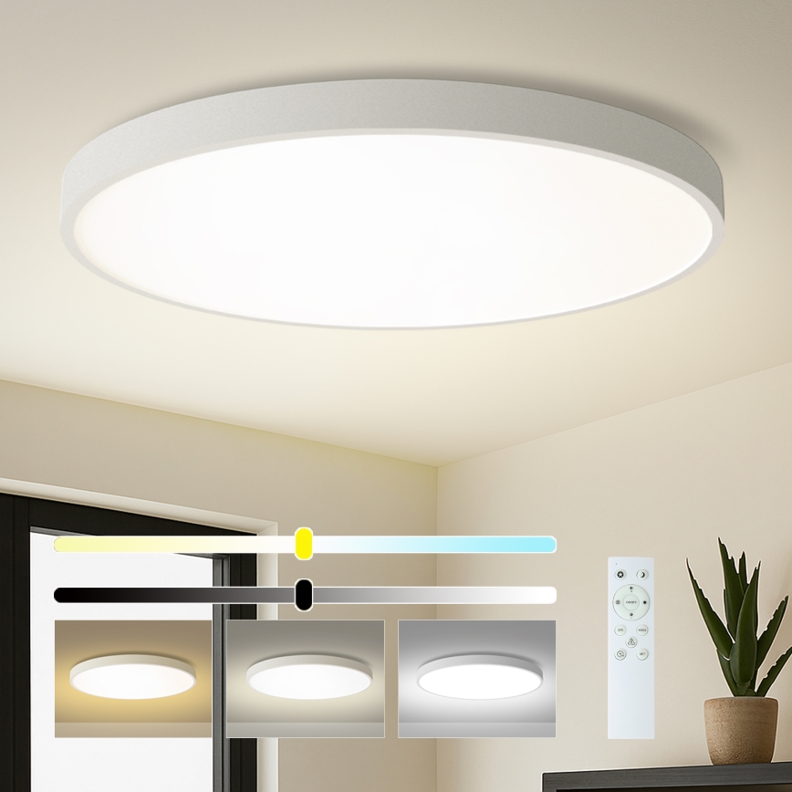 Brilagi - Dæmpbar LED-loftlampe POOL SMART LED/180W/230V 3000-6000K Ø 120 cm Wi-Fi Tuya hvid + fjernbetjening