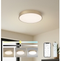 Brilagi - Dæmpbar LED-loftlampe POOL SMART LED/48W/230V 3000-6000K Ø 40 cm Wi-Fi Tuya guld + fjernbetjening