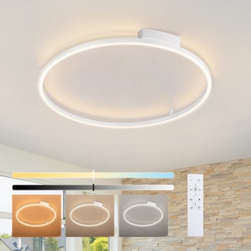 Brilagi - Dæmpbar LED-loftlampe PORTOFINO LED/60W/230V 3000-6000K Ø 80 cm hvid + fjernbetjening