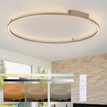 Brilagi - Dæmpbar LED-loftlampe PORTOFINO LED/85W/230V 3000-6000K pr. 120 cm beige + fjernbetjening