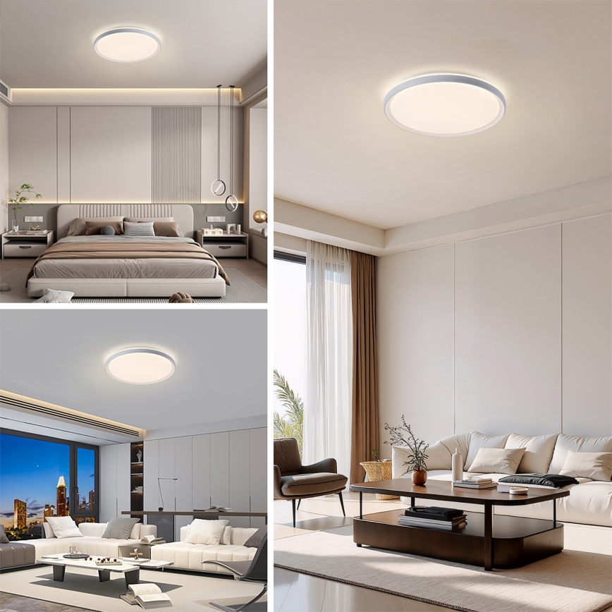 Brilagi - LED dæmpbar loftlampe RIVO LED/72W/230V 3000-6000K hvid Ø 50 cm + fjernbetjening