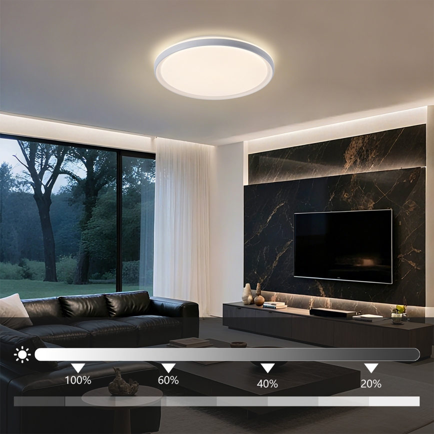 Brilagi - LED dæmpbar loftlampe RIVO LED/72W/230V 3000-6000K hvid Ø 50 cm + fjernbetjening