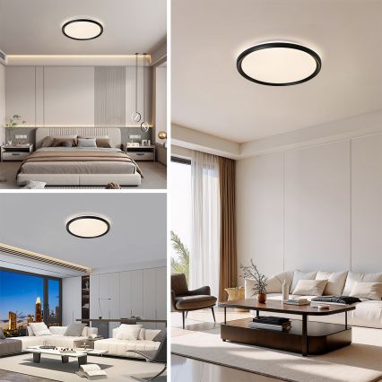 Brilagi - RIVO dæmpbar LED-loftlampe LED/72W/230V 3000-6000K, sort, Ø 50 cm + fjernbetjening