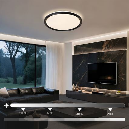 Brilagi - RIVO dæmpbar LED-loftlampe LED/72W/230V 3000-6000K, sort, Ø 50 cm + fjernbetjening