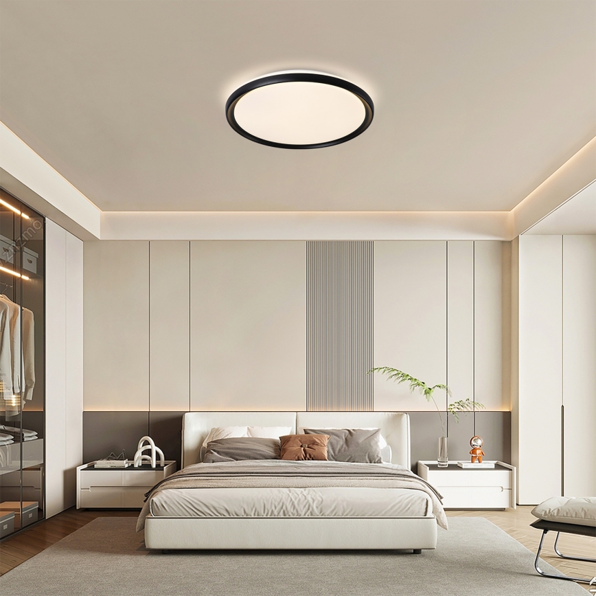 Brilagi - RIVO dæmpbar LED-loftlampe LED/72W/230V 3000-6000K, sort, Ø 50 cm + fjernbetjening