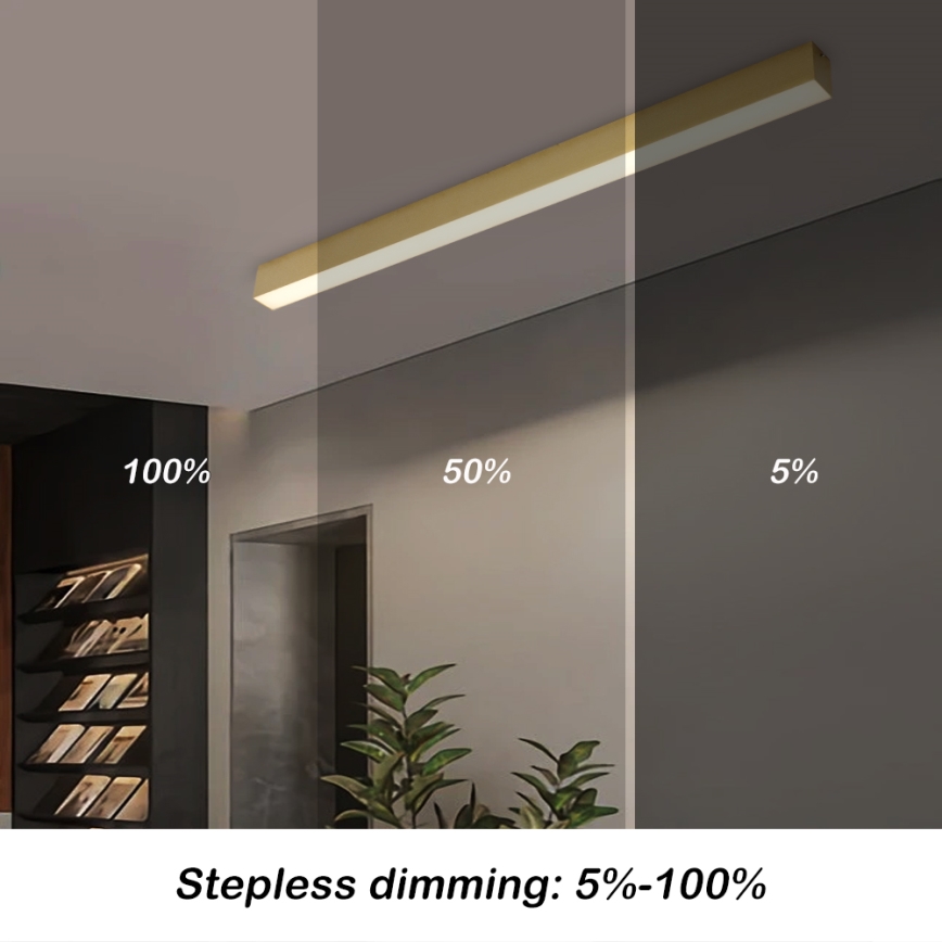 Brilagi - Dæmpbar LED-loftlampe SLEEKLINE SMART LED/40W/230V 3000-6000K Wi-Fi Tuya guld + fjernbetjening