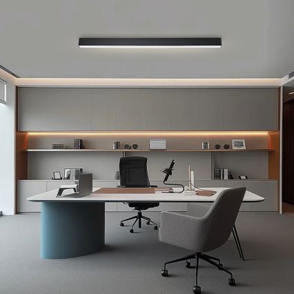 Brilagi - Dæmpbar SLEEKLINE SMART LED loftlampe, 40W/230V, 3000–6000K, Wi‑Fi (Tuya), sort + fjernbetjening