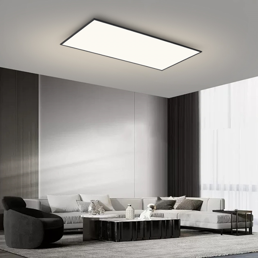 Brilagi - SLIMFRAME dæmpbar LED-loftlampe LED/80W/230V 120x60 cm 3000-6000K sort + fjernbetjening