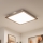Brilagi - Dæmpbar LED-loftlampe SLIMFRAME WOOD LED/58W/230V 64x64 cm 3000-6000K brun + fjernbetjening