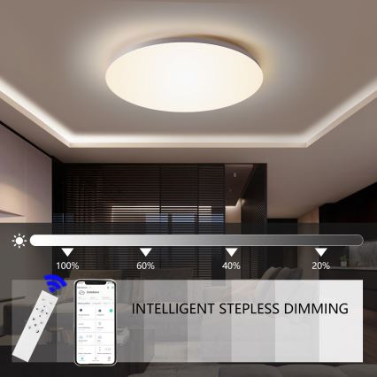 Brilagi - SMART dæmpbar LED-loftlampe 24W/230V Ø 38 cm 3000–6000 K Wi‑Fi Tuya Beacon + fjernbetjening
