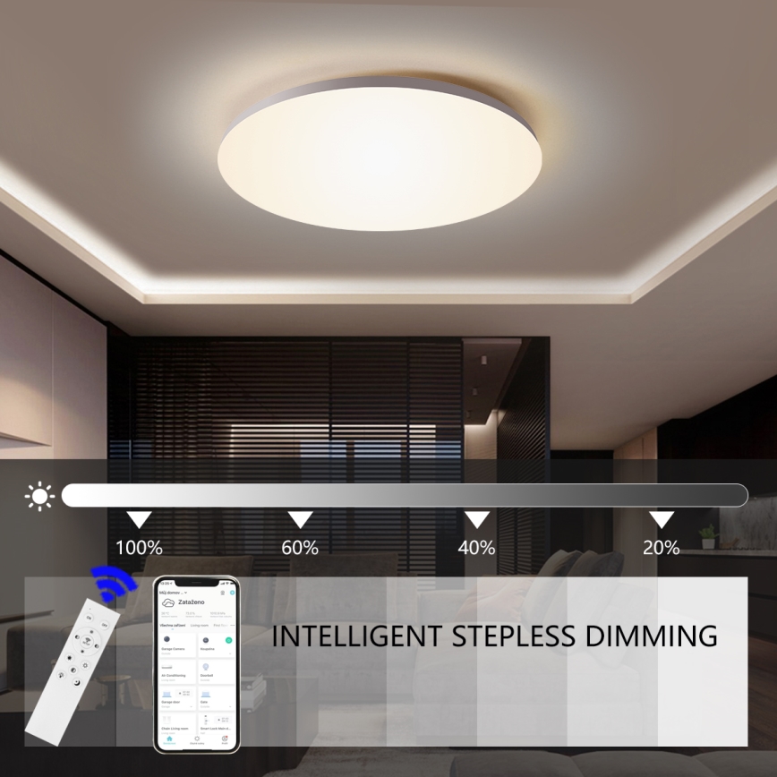 Brilagi - SMART dæmpbar LED-loftlampe 24W/230V Ø 38 cm 3000–6000 K Wi‑Fi Tuya Beacon + fjernbetjening
