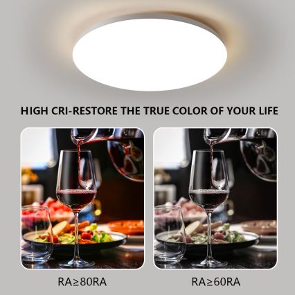 Brilagi - SMART dæmpbar LED-loftlampe 24W/230V Ø 38 cm 3000–6000 K Wi‑Fi Tuya Beacon + fjernbetjening