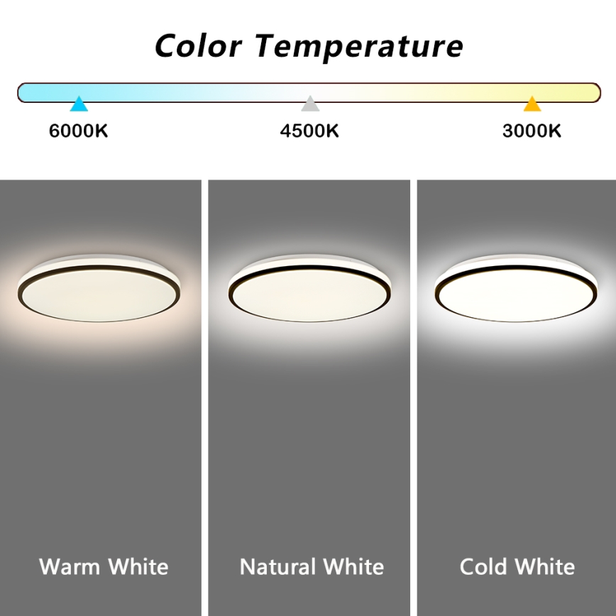 Brilagi - LED dæmpbar loftlampe SMART LED/36W/230V Ø 48 cm 3000-6000K Wi-Fi Tuya Beacon + fjernbetjening