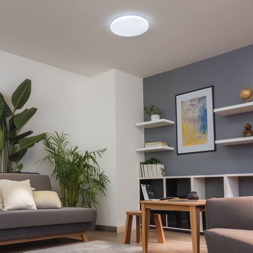 Brilagi - Dæmpbar LED-loftlampe SMART STARS LED/24W/230V Ø 38 cm 3000-6000K Wi-Fi Tuya Beacon + fjernbetjening
