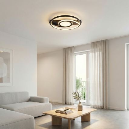 Brilagi - LED dæmpbar loftlampe TWIRL LED/38W/230V 3000-6000K sort + fjernbetjening