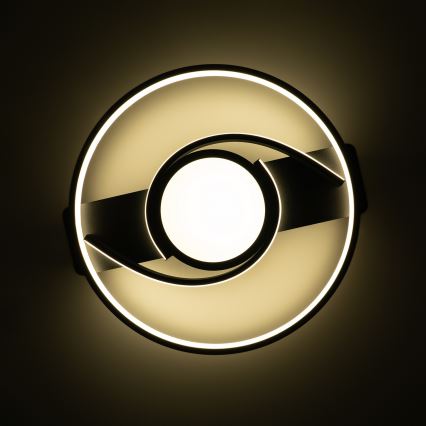 Brilagi - LED dæmpbar loftlampe TWIRL LED/38W/230V 3000-6000K sort + fjernbetjening