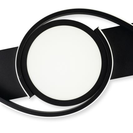 Brilagi - LED dæmpbar loftlampe TWIRL LED/38W/230V 3000-6000K sort + fjernbetjening