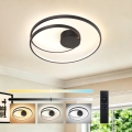 BRILAGI - Dæmpbar LED-loftlampe TWISTER LED/48W/230V 3000-6000K Ø 50 cm sort + fjernbetjening
